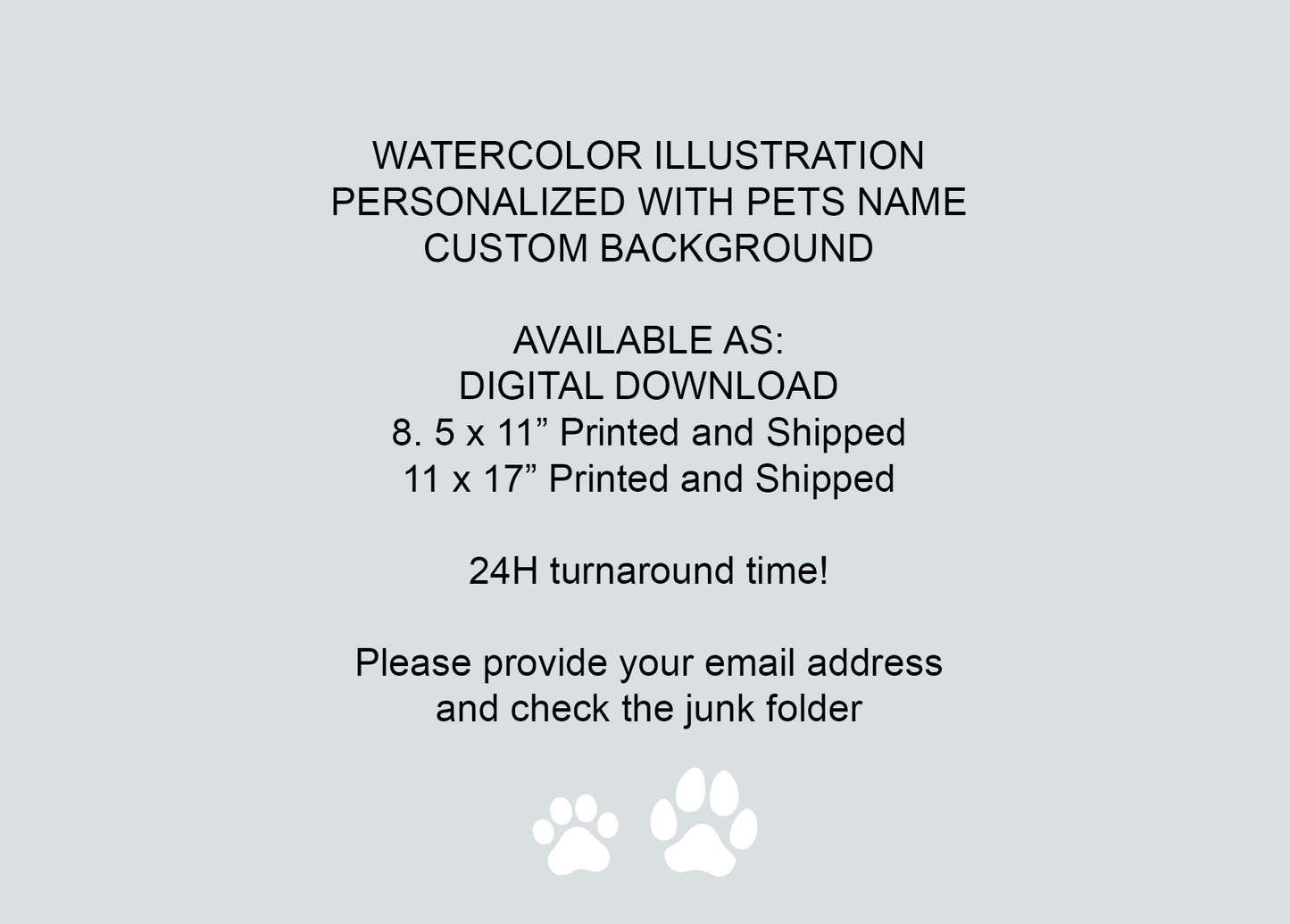 Custom Pet Portrait Art Print Personalized Pet Artwork from Picture Printed and Shipped