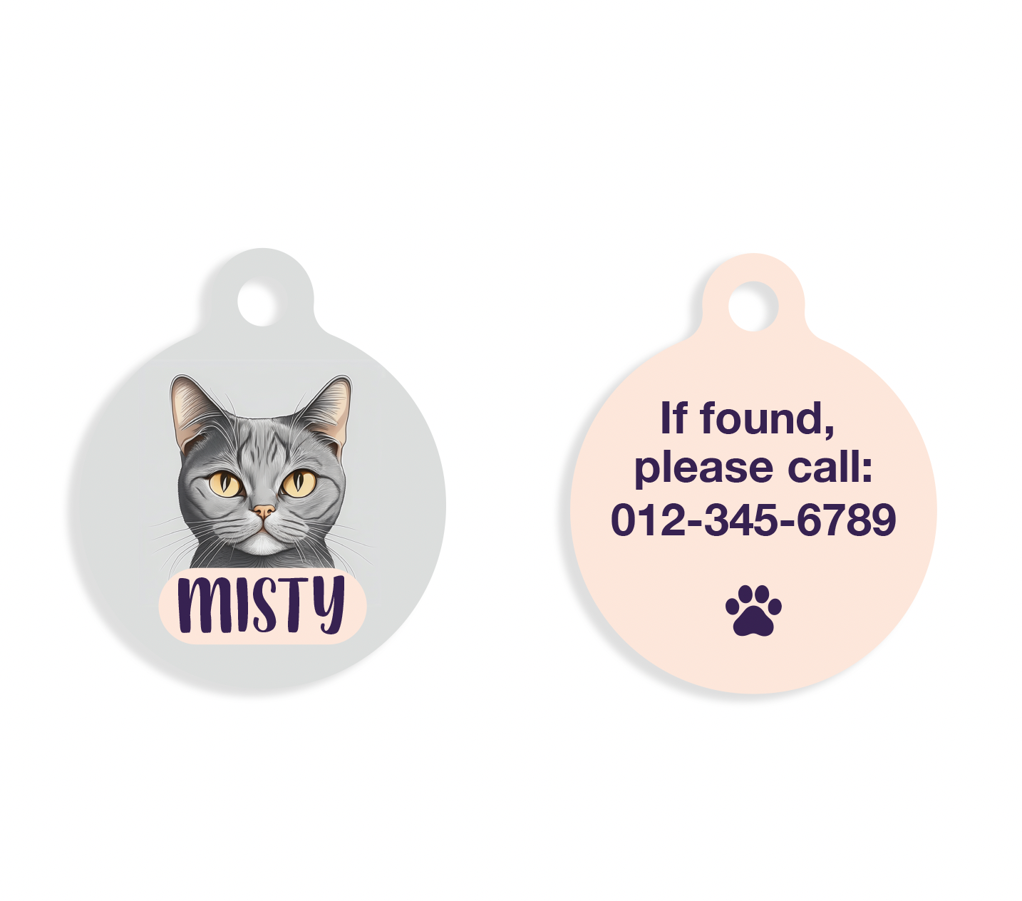 Tabby Cats Pet ID Tag