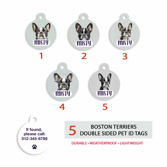 Boston Terriers Pet ID Tag