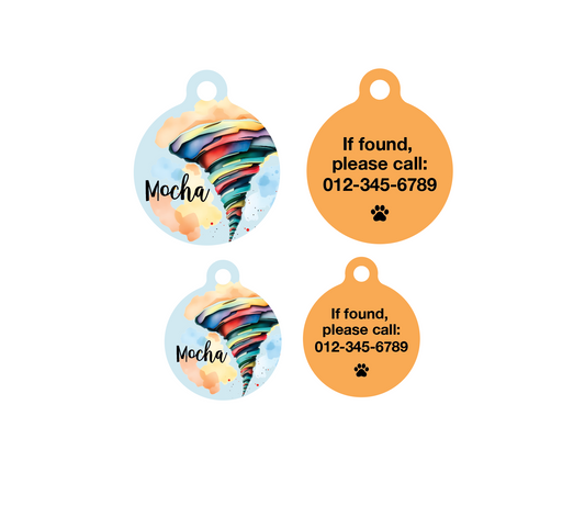 Tornado Circle Pet ID Tag