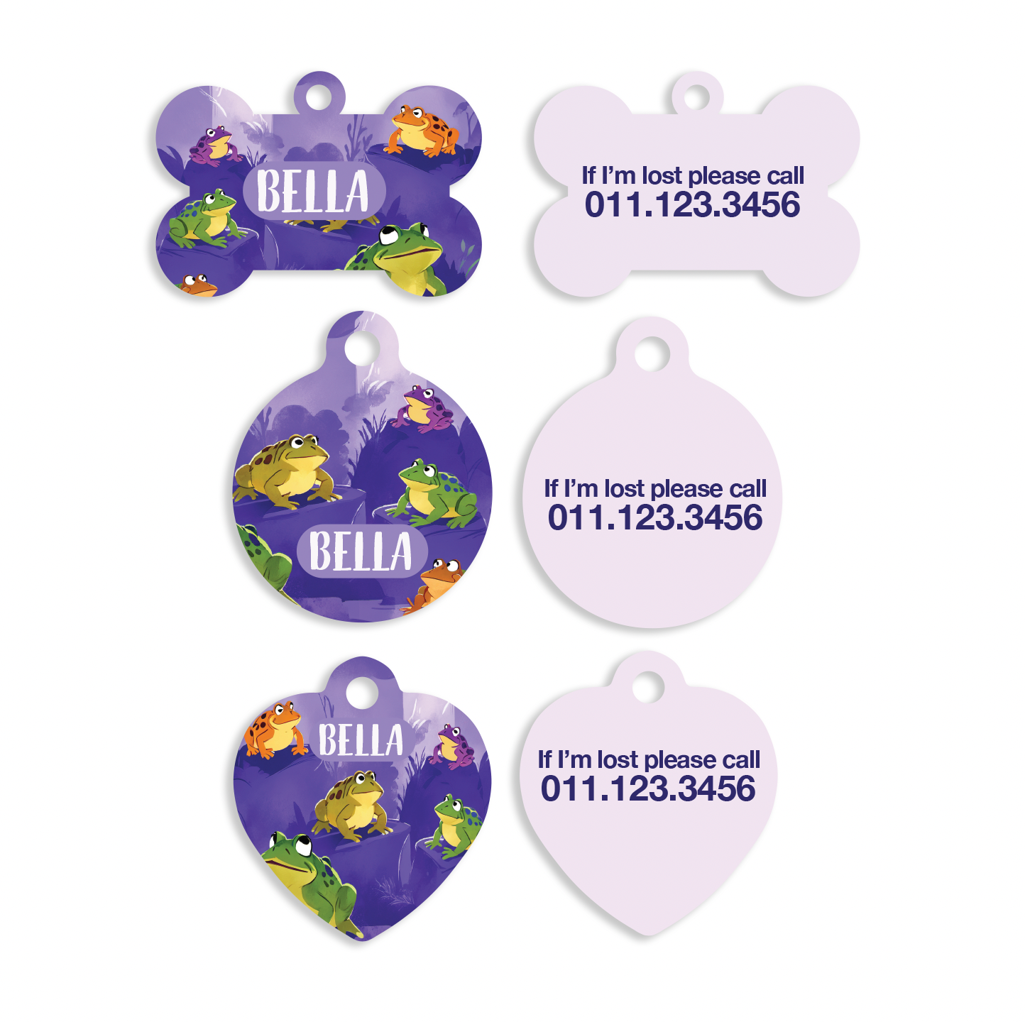 Halloween Fall Frogs Pet ID Tags