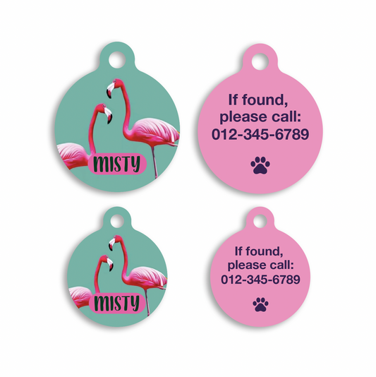 Flamingo Pet ID Tag