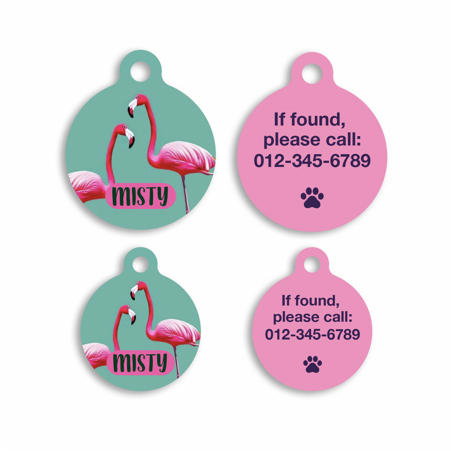 Flamingo Pet ID Tag