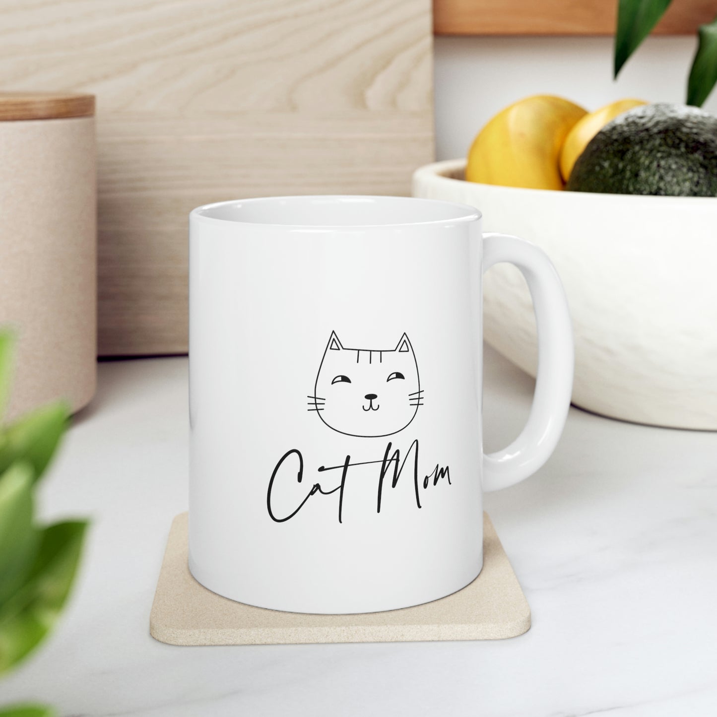 Cat Mom Cat Lover Ceramic Coffee Mug 11oz