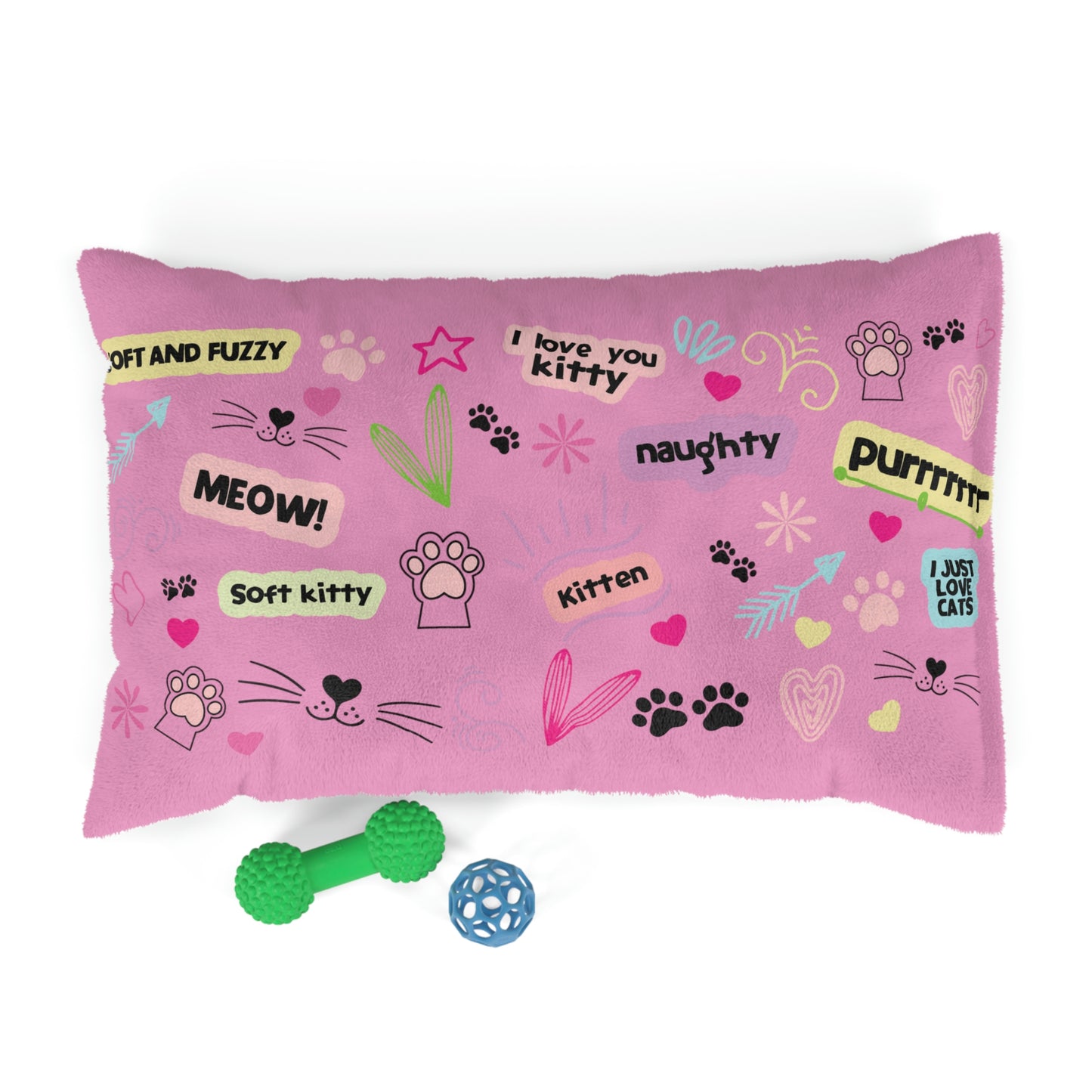 Pink Cat Bed Soft Cat Pillow