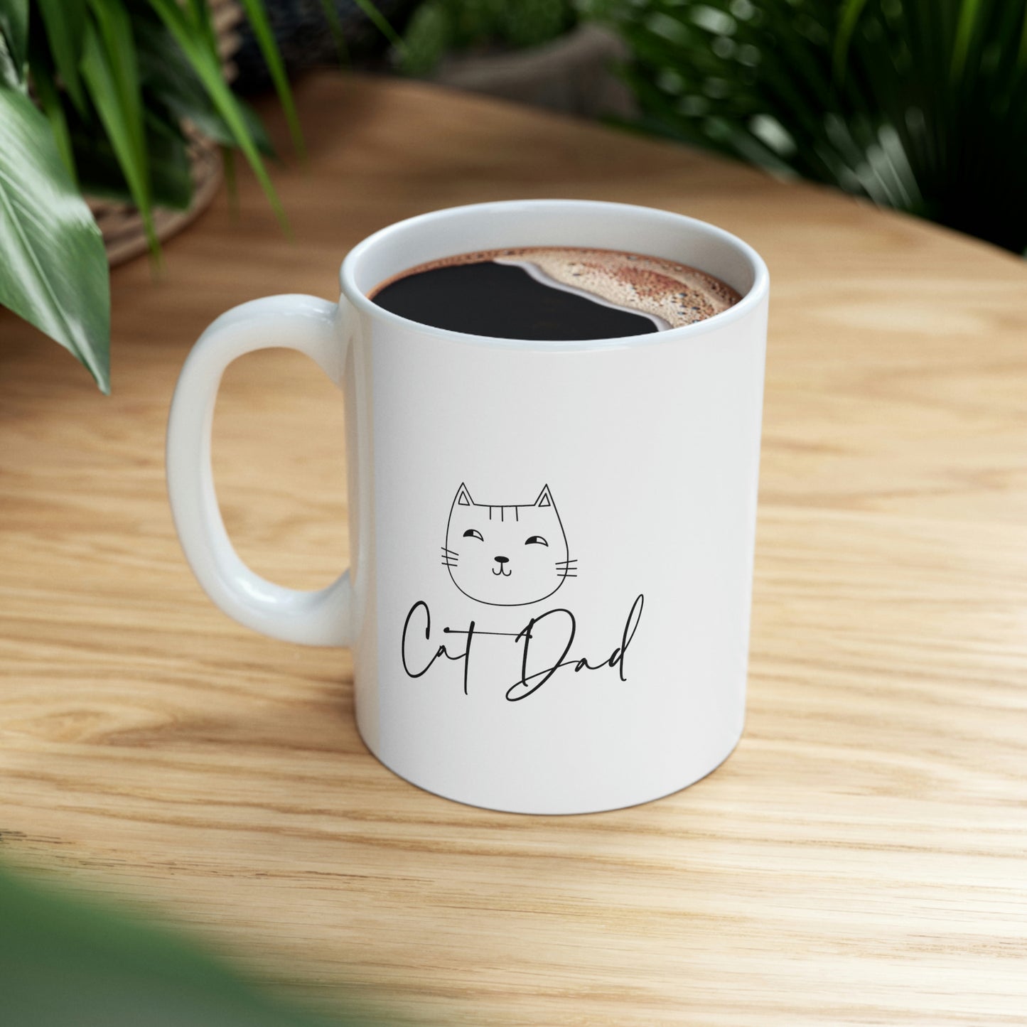 Cat Dad Cat Lover Ceramic Coffee Mug 11oz