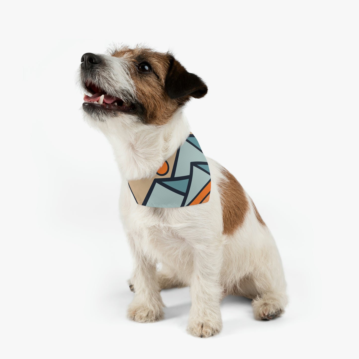 Geometric Camping Pet Bandana Collar