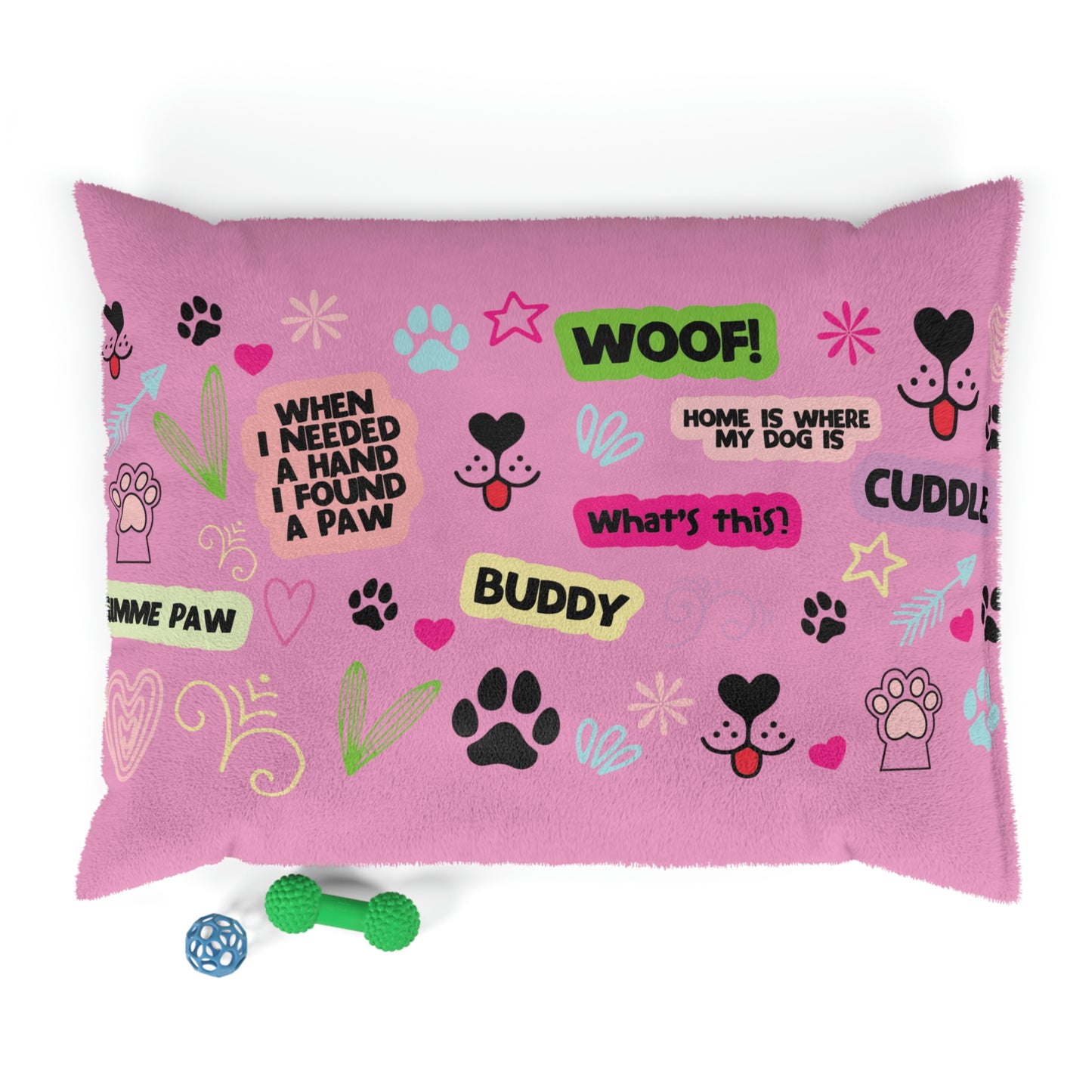 Pink Dog Bed Soft Dog Pillow with Modern Cute Style