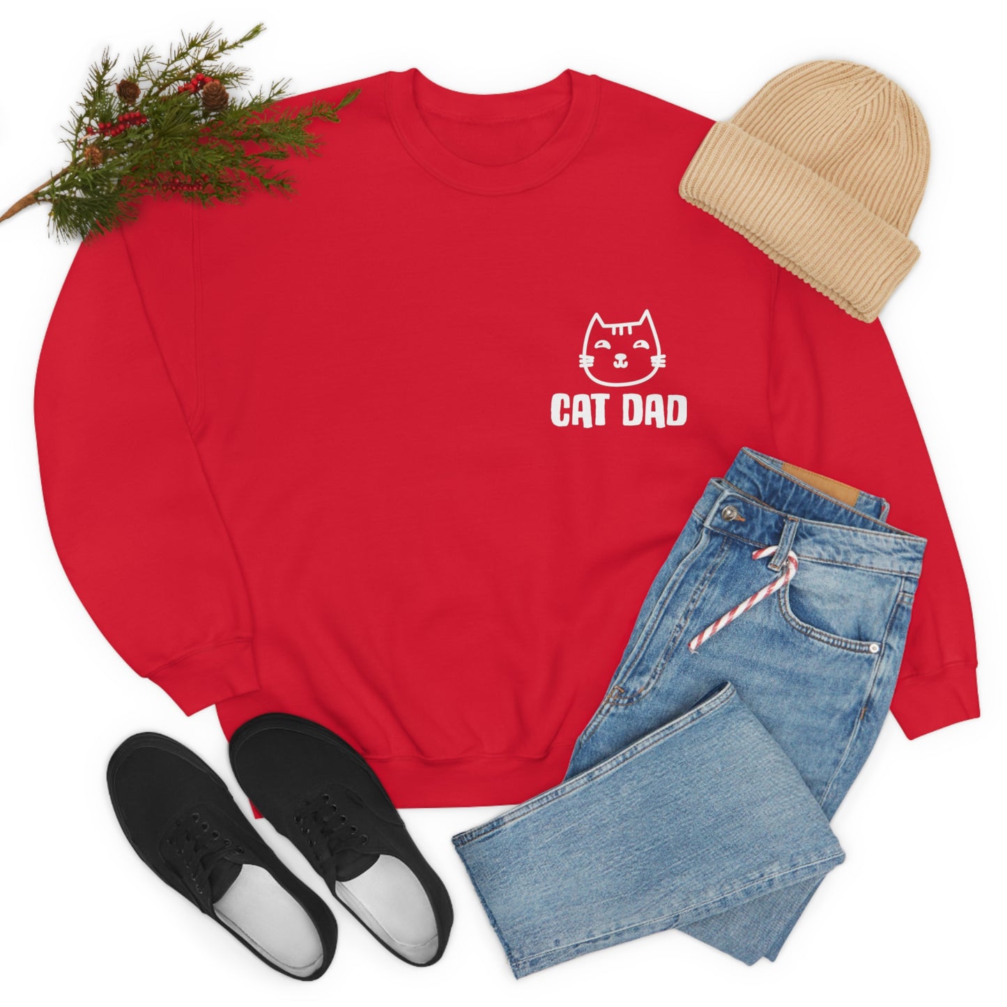 Cat Dad Unisex Heavy Blend™ Crewneck Sweatshirt