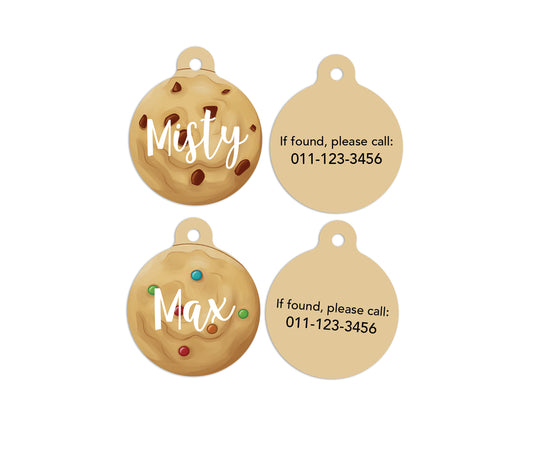 Customized Circle Cookie Pet ID Tag