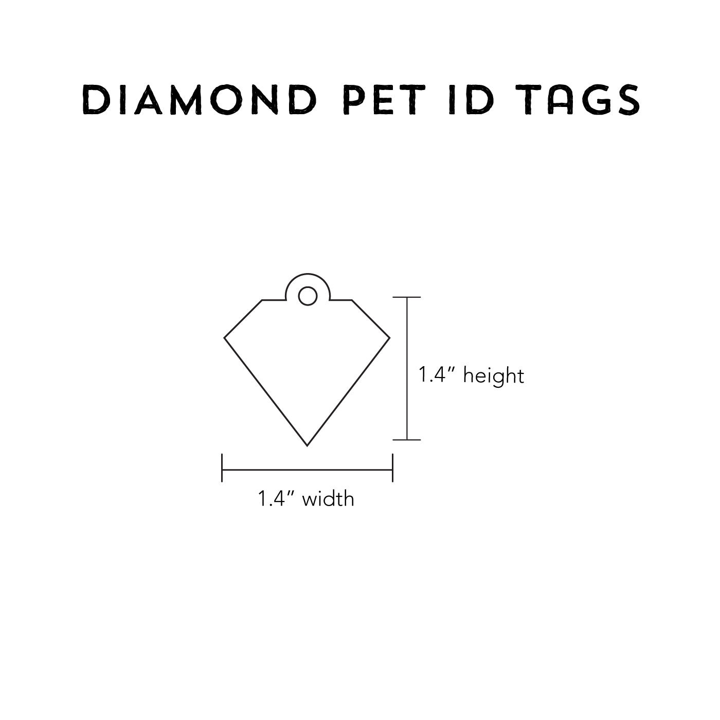 Watercolor Floral Diamond Pet ID Tag