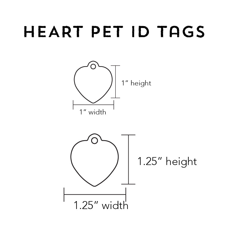 Daisy Heart Shape Pet ID Tags