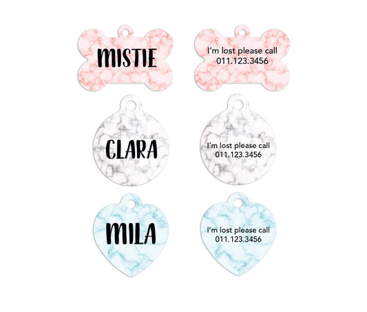 Marble Pet ID Tags