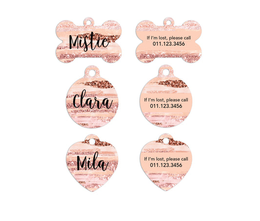 Rose Gold Pet ID Tags