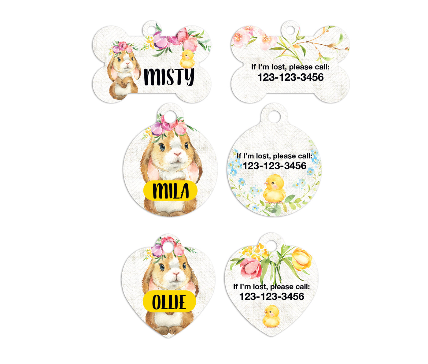 Easter Spring Pet ID Tags