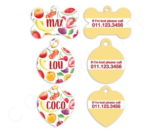 Fruit Cocktail Pet ID Tags