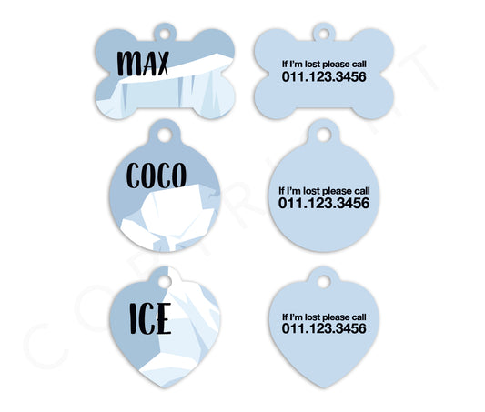 Watercolor ICE Pet ID Tags