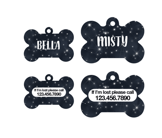 Constellations Bone Pet ID Tags