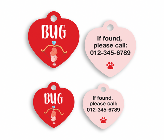 Valentine's Heart Shape Pet ID Tags