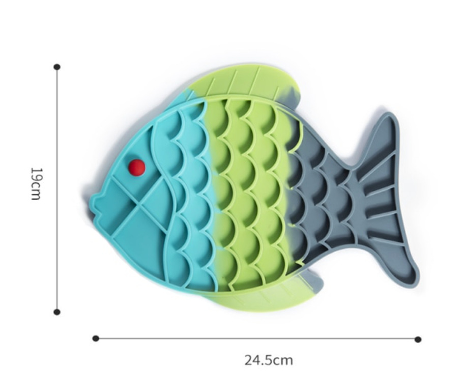 Fish Shape Silicone Lick Mat for Cats or Dogs