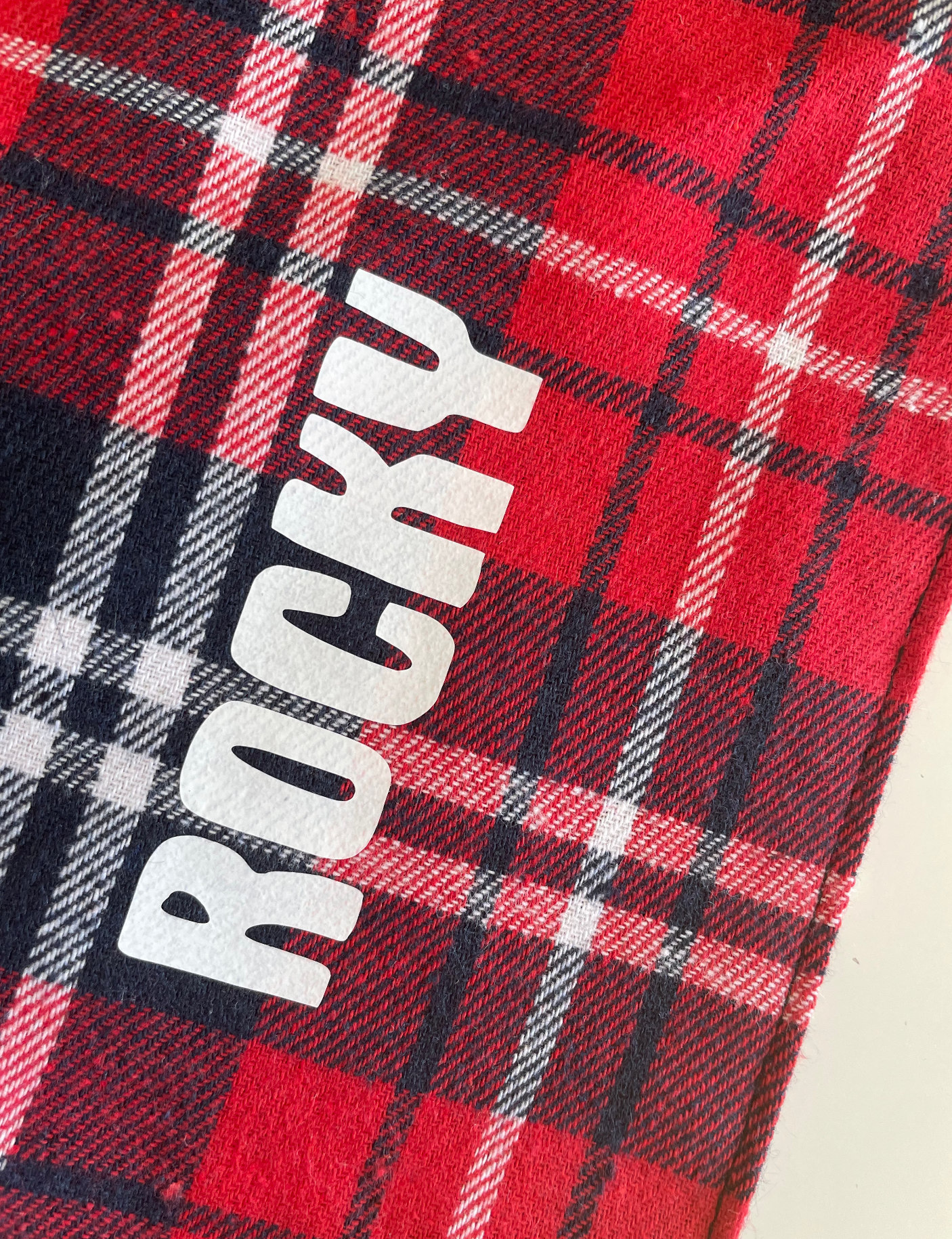 Personalized Plaid Pet Bandana