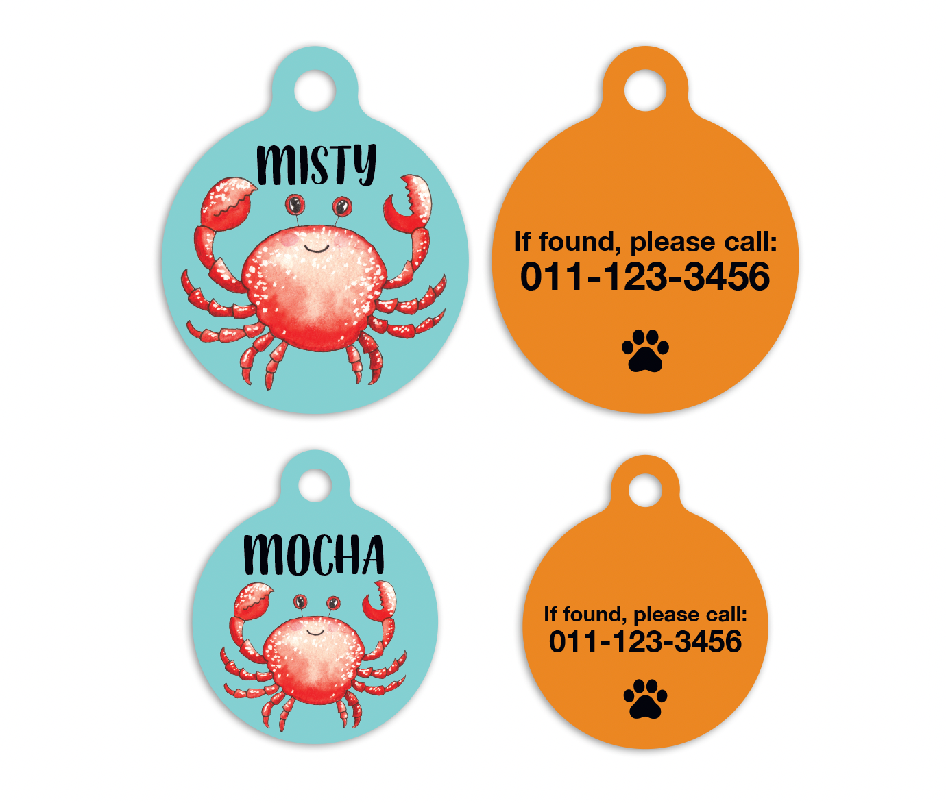 Sea Crab Pet ID Tag