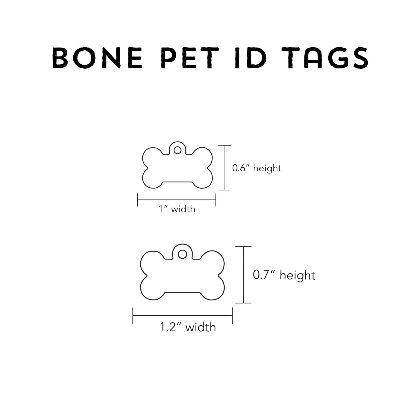 Faux Shimmer Bone Dog ID Tags