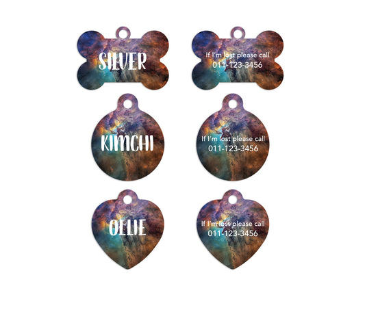 Galaxy Space Pet ID Tags