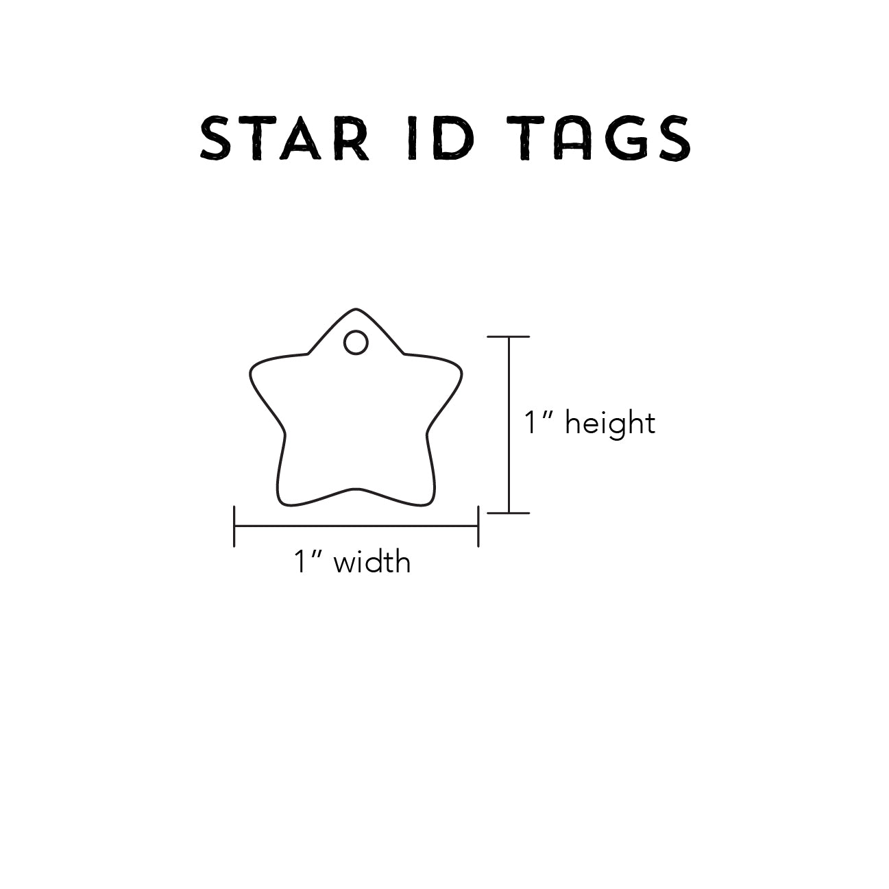 Pink and Blue Star Pet ID Tag