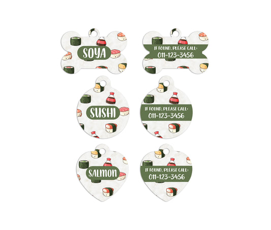 Sushi Pet ID Tags