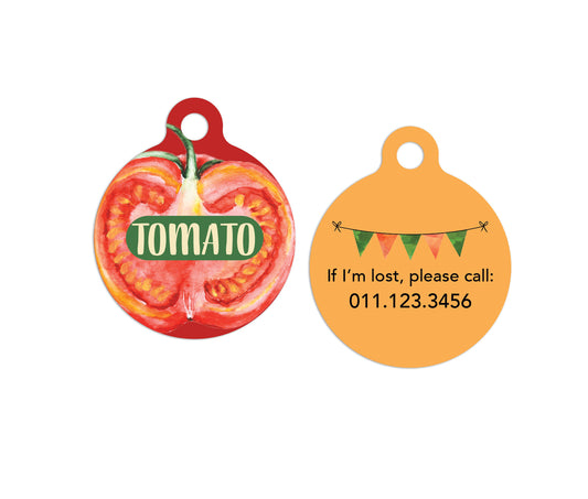 Customized Circle Tomato Pet ID Tag