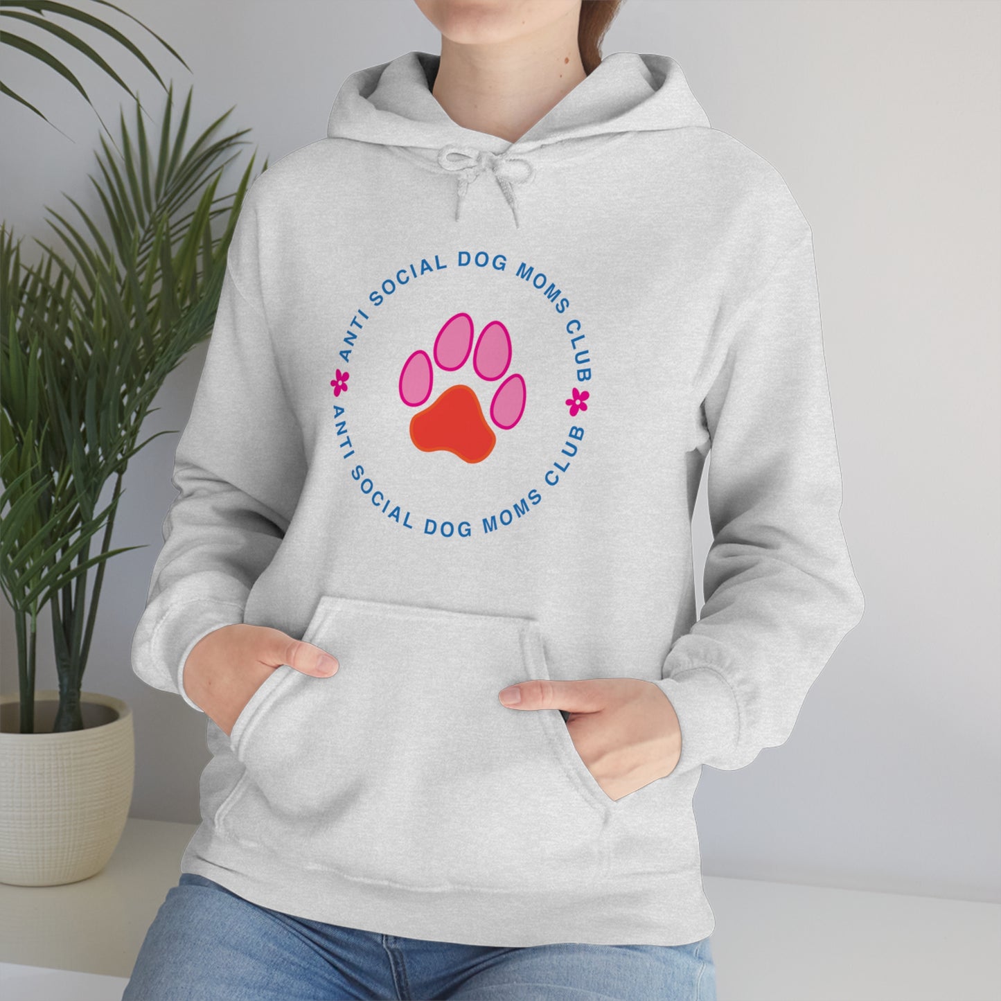 Anti Social Dog Moms Club Unisex Heavy Blend Hooded Sweatshirt