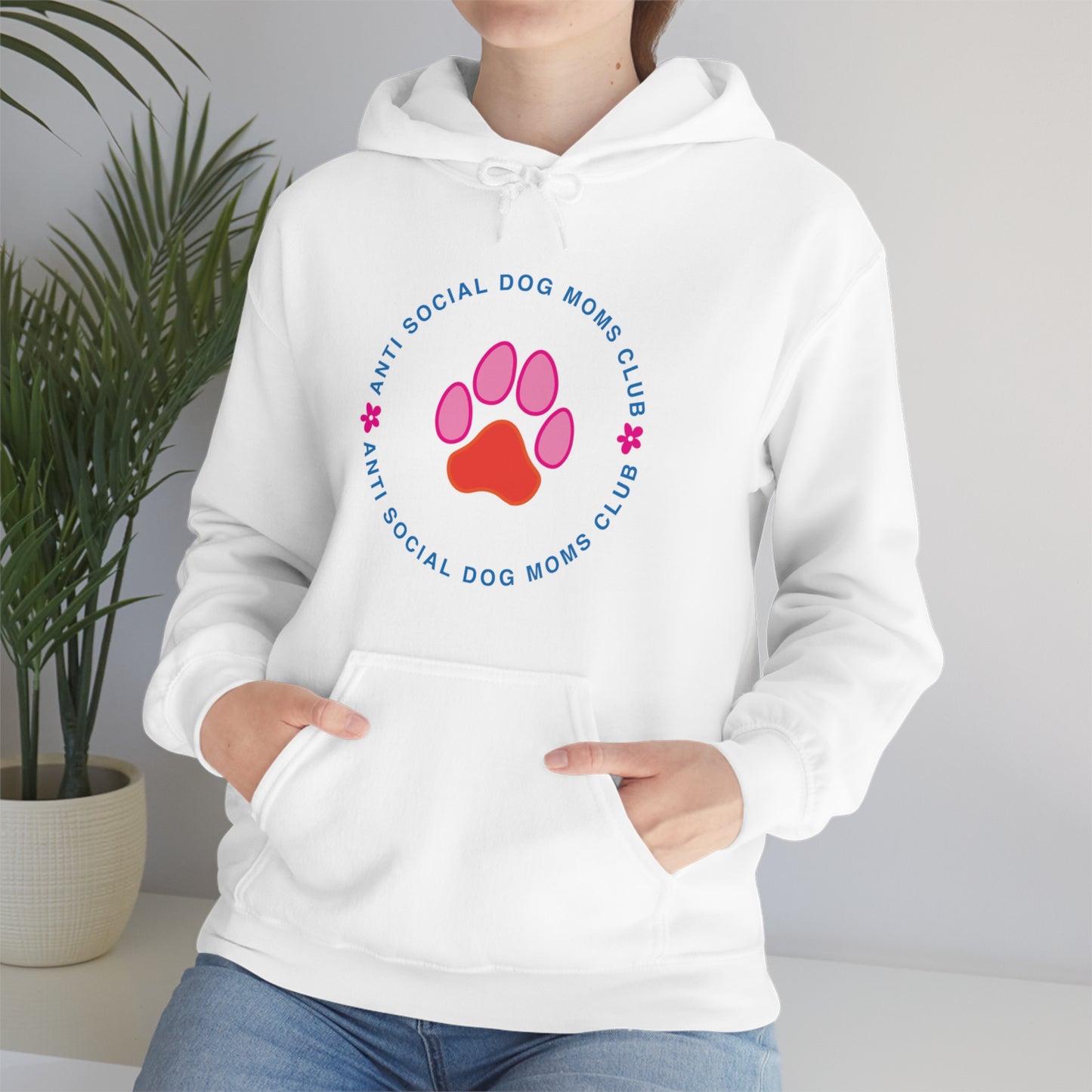 Anti Social Dog Moms Club Unisex Heavy Blend Hooded Sweatshirt