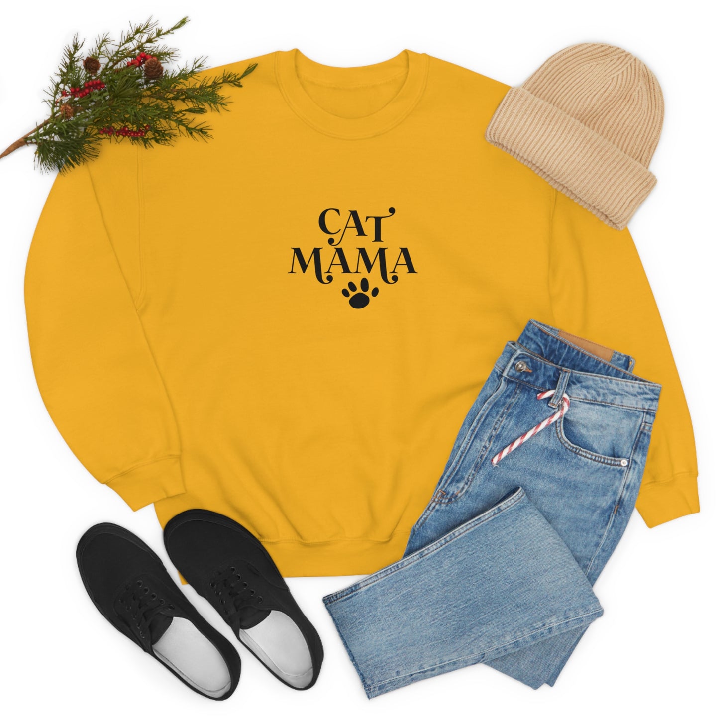 Cat Mama Unisex Heavy Blend™ Crewneck Sweatshirt