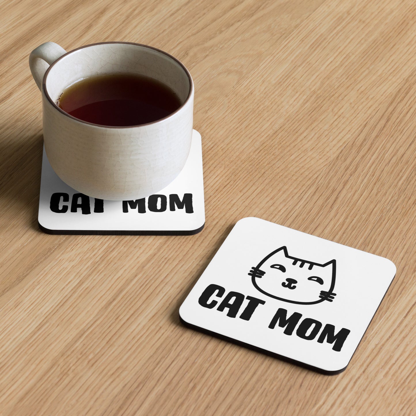 Cat Mom Cork-back coaster