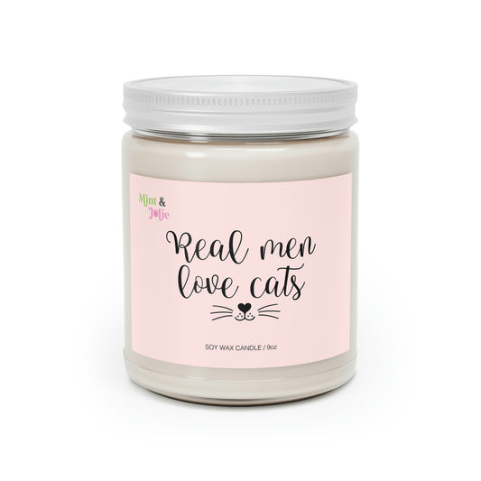 Real Men Love Cats Scented Candles, 9oz