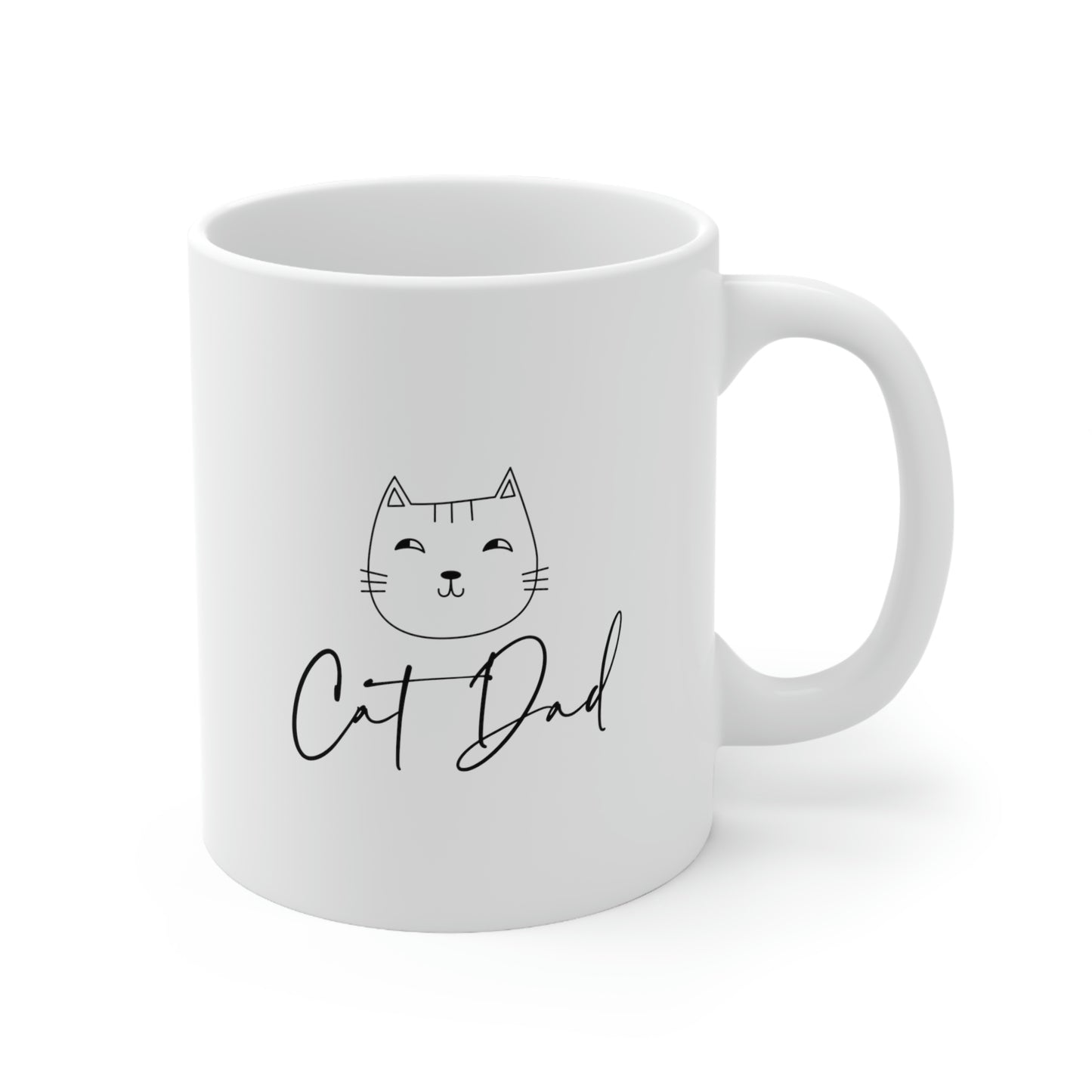 Cat Dad Cat Lover Ceramic Coffee Mug 11oz