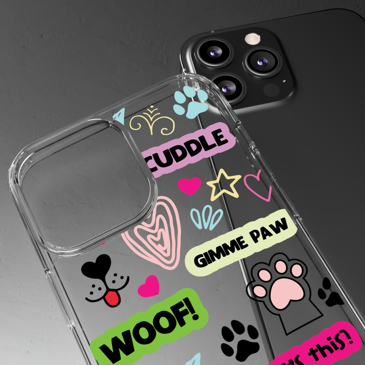 Dog Clear iPhone Cases