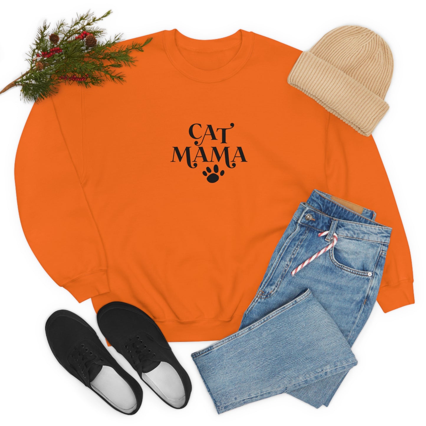 Cat Mama Unisex Heavy Blend™ Crewneck Sweatshirt